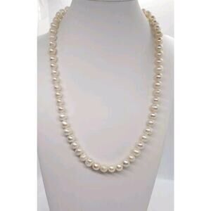 Vintage Genuine Pearl Necklace Choker Large Freshwater Baroque Luster